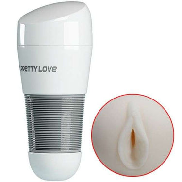 Masturbatore maschile con vagina realistica e custodia in plastica
